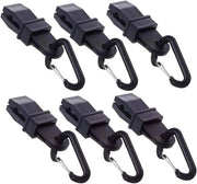 Tappi per tenda per camping - Clip per tarpelone a forma di D con clip grande - Set da 6 pezzi