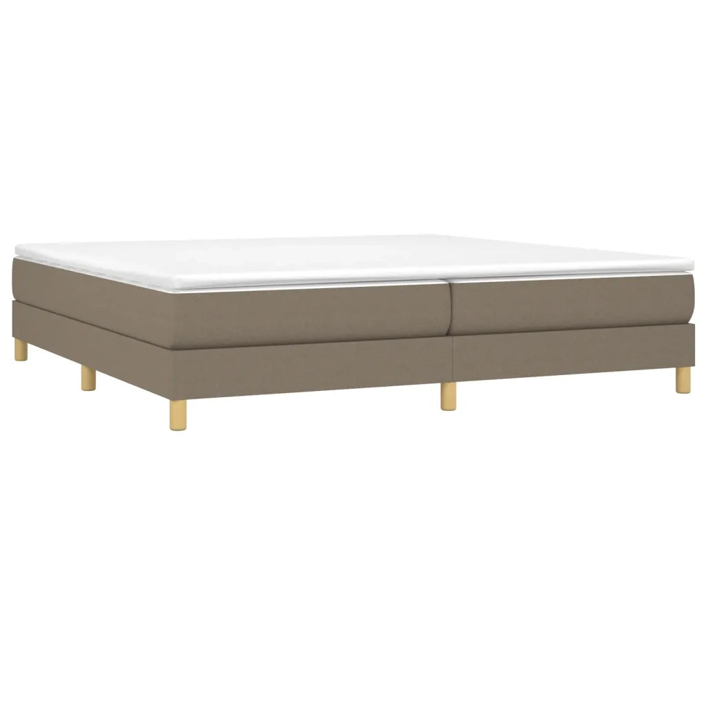 Struttura Letto a Rete a Molle-Giroletto Tortora 200x200 cm in Tessuto 590563