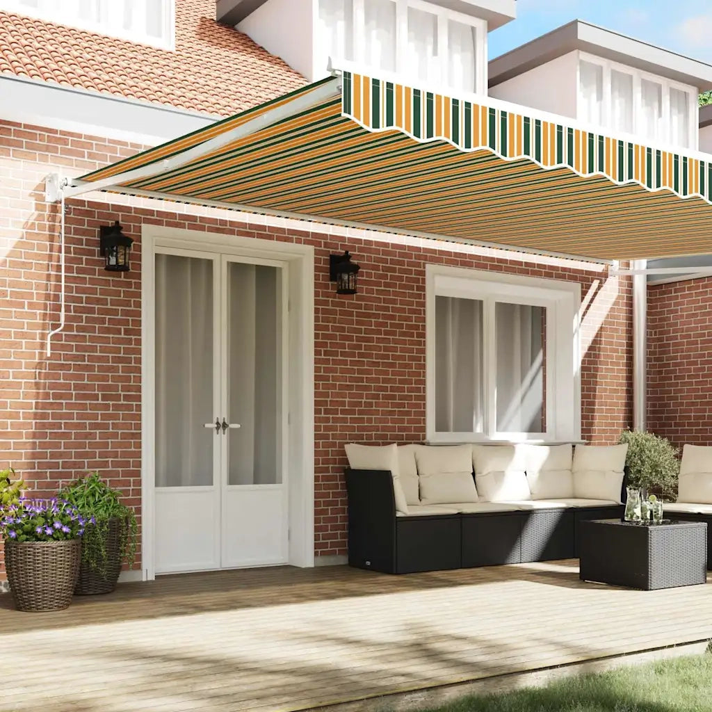 Tettuccio Elettrico Retrattile Verde 500 × 300 cm 3331450