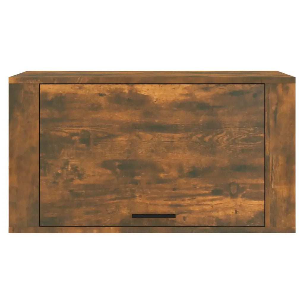 Scarpiera a Muro Rovere Fumo 70x35x38 cm Legno Massello Pino 821017