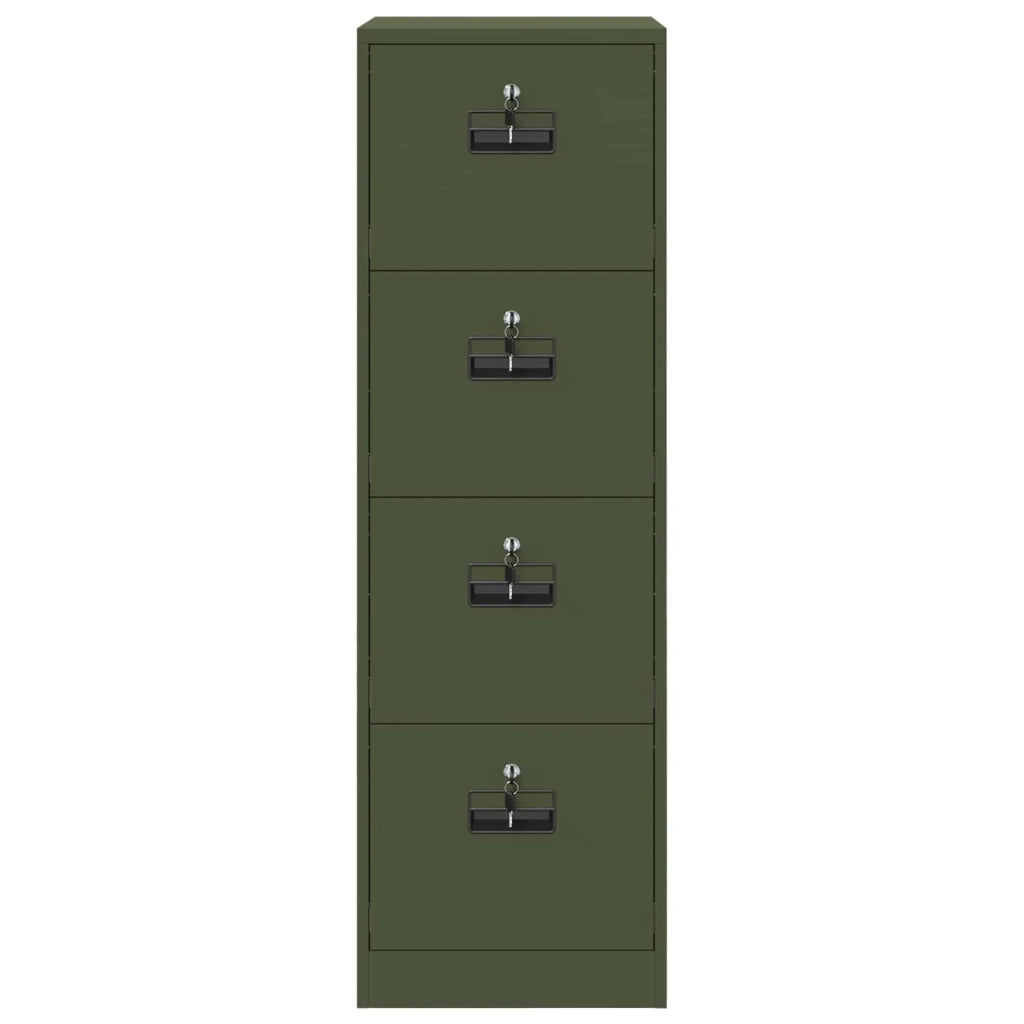 Armadio per File Geometrico 2 pcs Verde oliva 44 x 50 x 139 cm 3406158