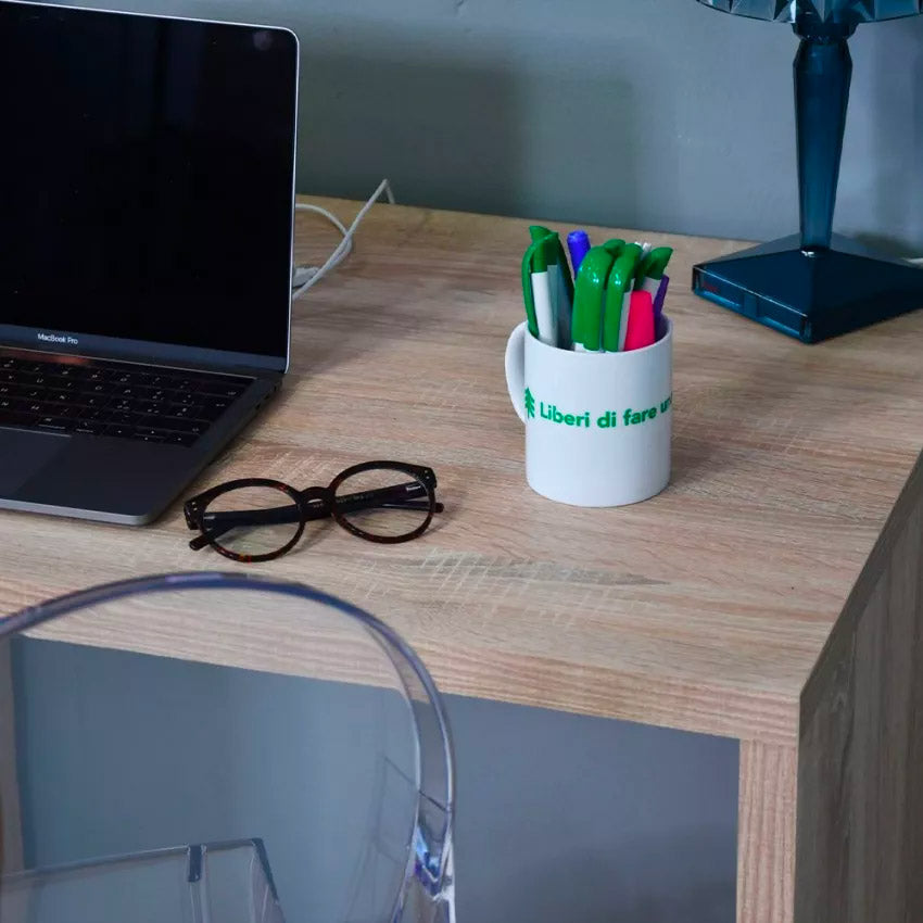 Scrivania da Ufficio 4 Cassetti 110x60x74 cm in Truciolare Nobilitato Rovere Sonoma