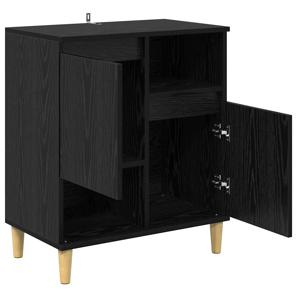 Credenza-Buffet-Armadio da cucina Rovere nero 35 x 60 x 70 cm Legno multistrato