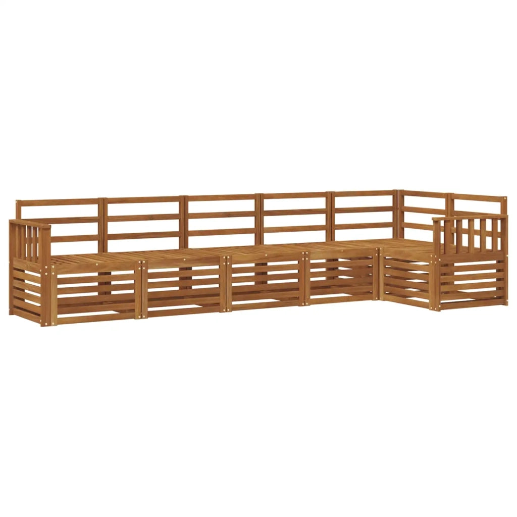 Set divani 6 pcs Naturale Legno di Acacia Massello 3374879