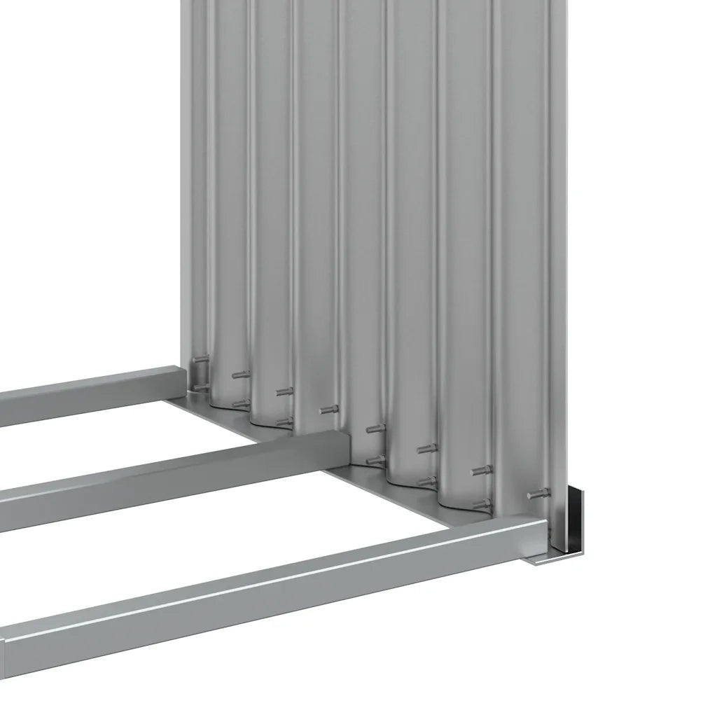 Portaceppi Grigio Chiaro 120x45x210 cm in Acciaio Zincato 364552