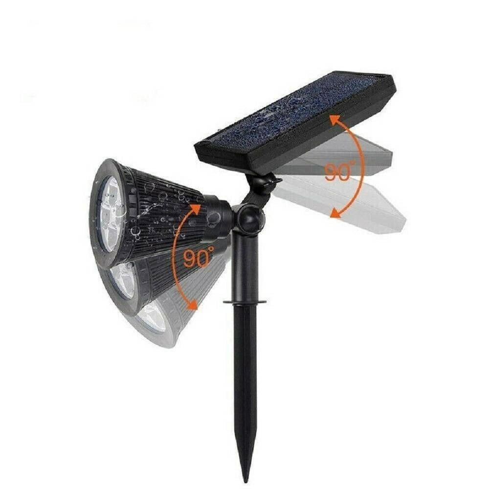 Trade Shop - Faretto Picchetto Pannello Solare 3watt Faro Crepuscolare Luce 6500k 3000k So-gd -
