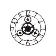 Set di 6 Orologi Da Parete Basel ø60 Cm In Metallo Nero