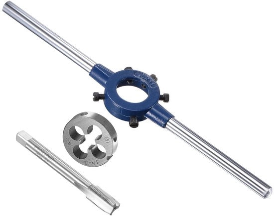 Kit di utensili per staccare e strizzare, set di manubri per pompa e stantuffo, 3/8-32 UNEF die & fit 20mm-30mm OD/M9-M11 matrice, kit di strizzatrici e chiavi per metallo da alta velocità