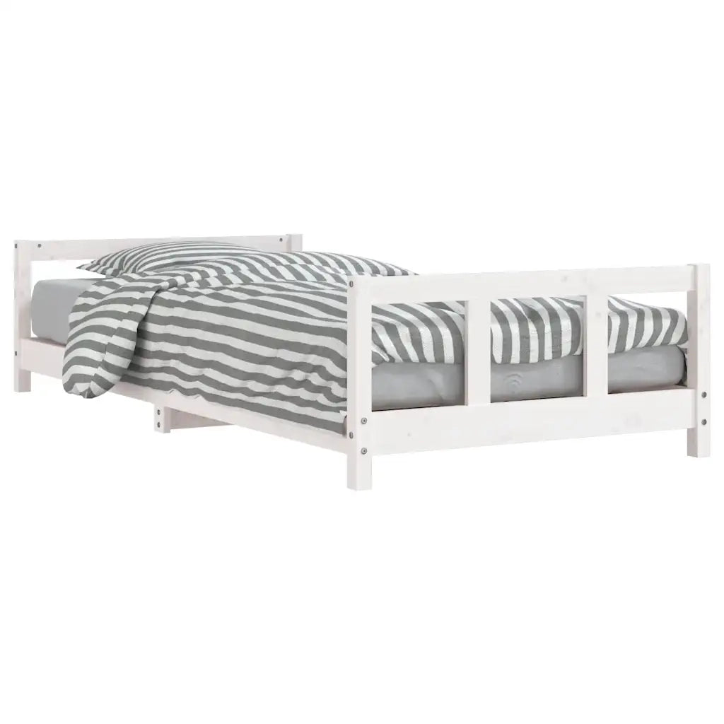 Giroletto per Bambini | Letto Infantile | Lettino Bianco 90x190cm in Legno Massello di Pino