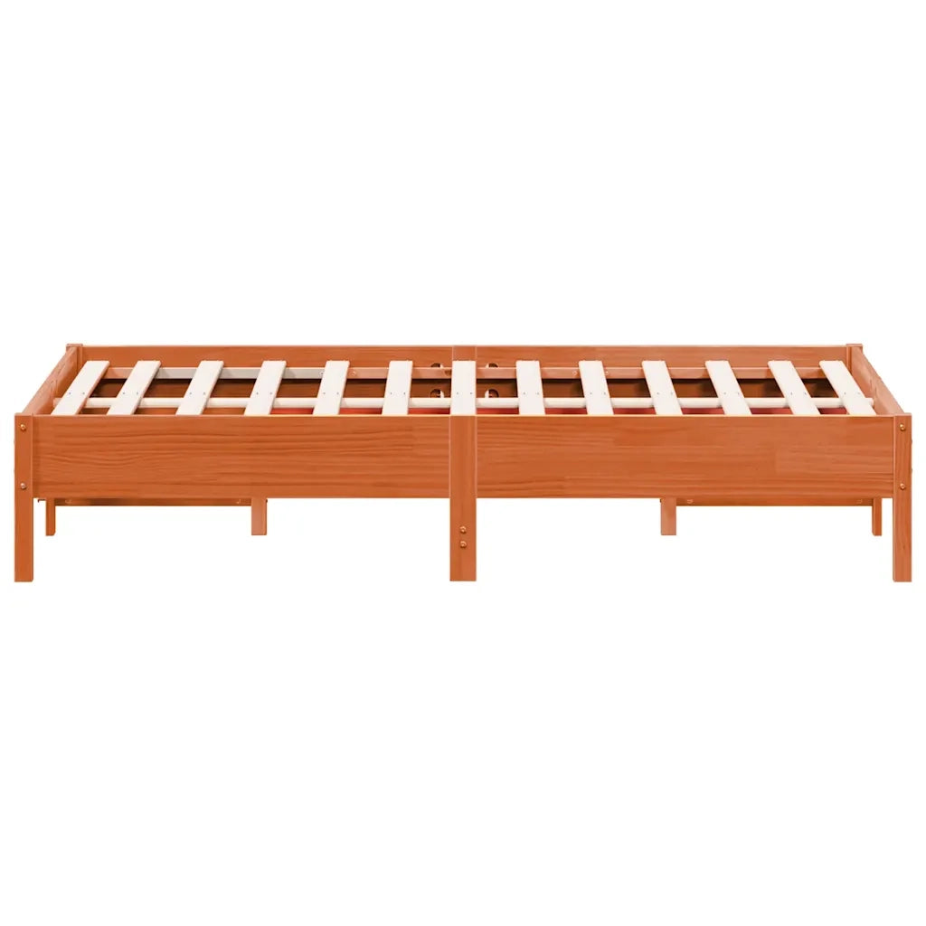 Letto matrimoniale | Letto per adulti | Letto senza Materasso Marrone Cera 120x190 cm in Legno di Pino