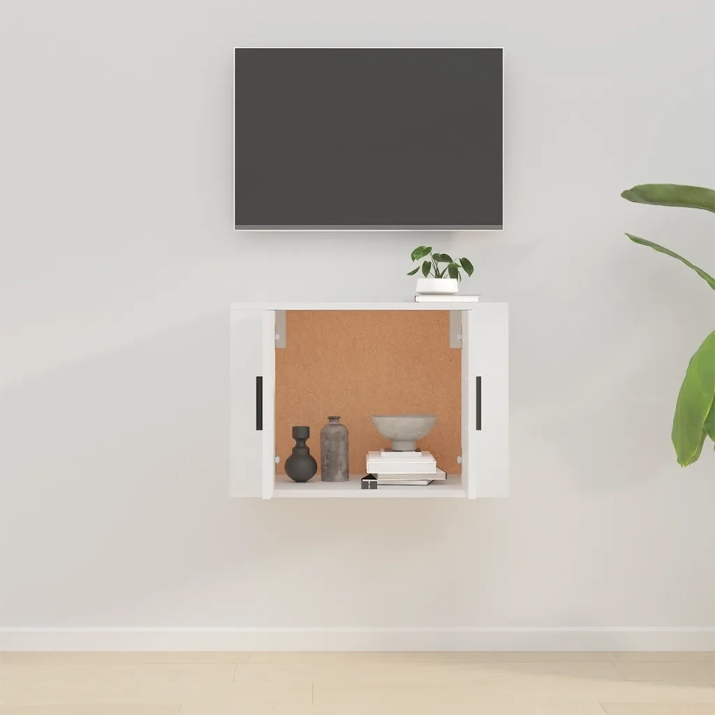 Mobile Porta TV a Parete Bianco 57x34,5x40 cm 816616