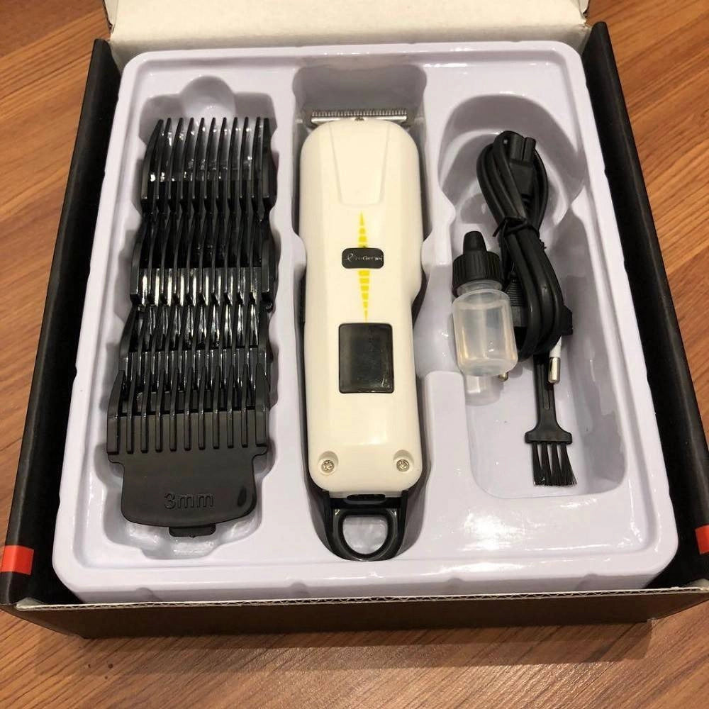 Trade Shop - Tagliacapelli Professionale Ricaricabile Gm-6136 Display Lcd Trimmer 4 Pettini -