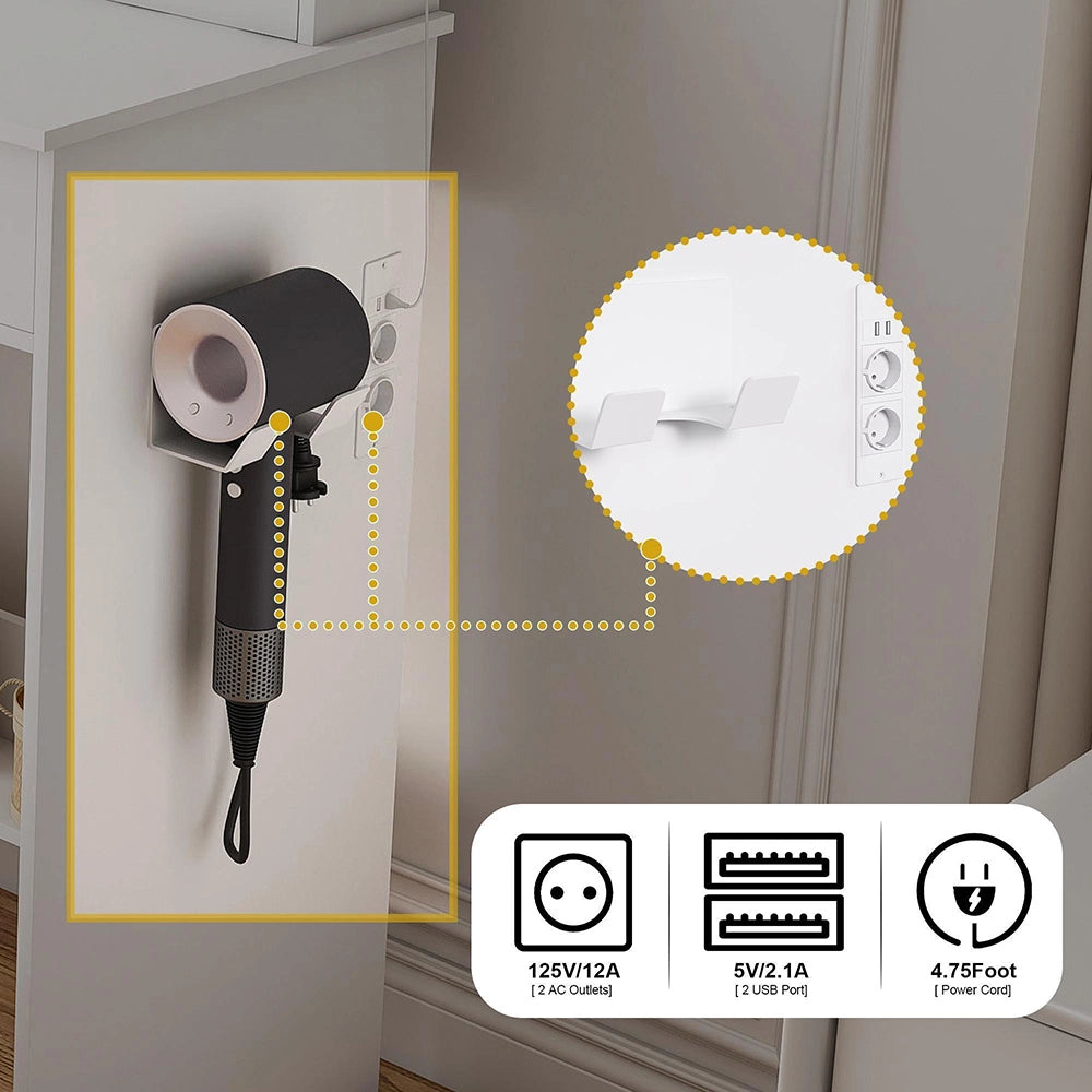 Toeletta professionale - Xylo - LED 3 livelli, 4 cassetti, L80xH137xP40 cm