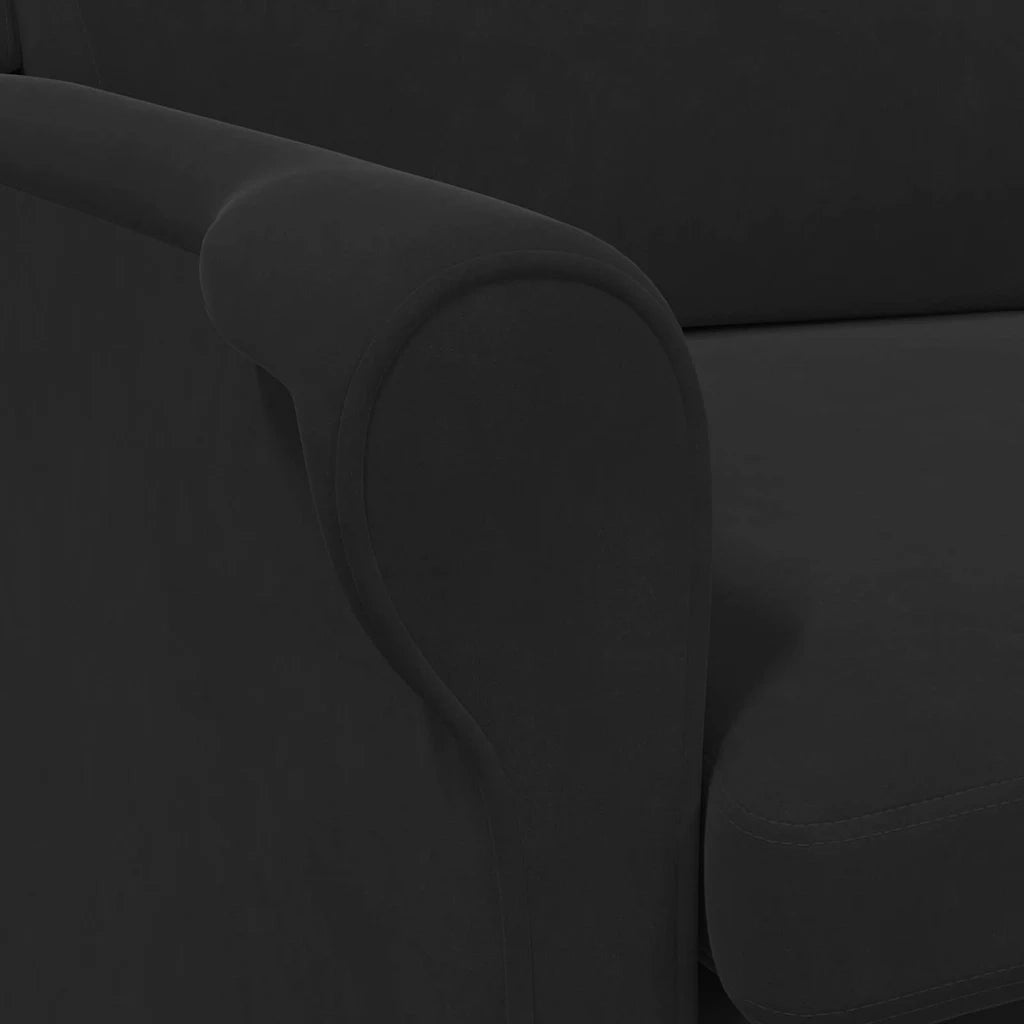 Divano Sedia-Poltrona-Poltroncina Nero Velluto 870915