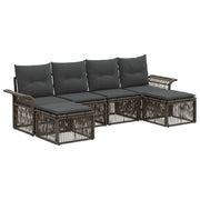 Set Divano da Giardino 6 pcs Grigio polyrattan 3434909