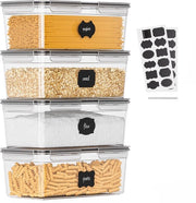 Set di contenitori a chiusura ermetica 3,5L, con coperchi, da 4, contenitore BPA-free, organizzatore per la cucina, contenitore per la conservazione dei cibi, set per spaghetti, pasta, noodle.