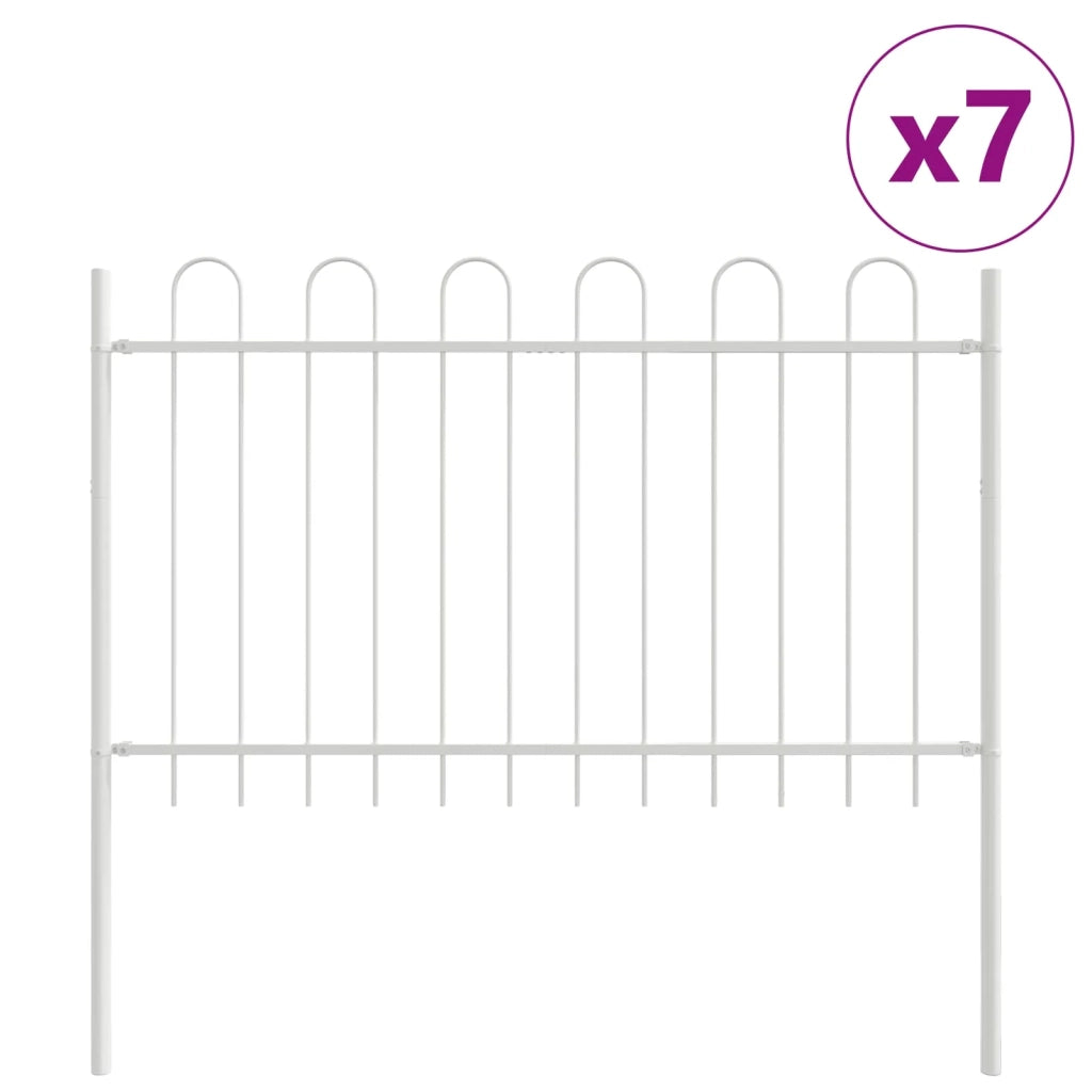 Recinzione per Giardino 7 pcs Bianco 11,9 x 0,8 m 3334144