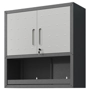 Mobiletto per attrezzi in metallo con ante ¨C zephmum ¨C grigio 75x77x30