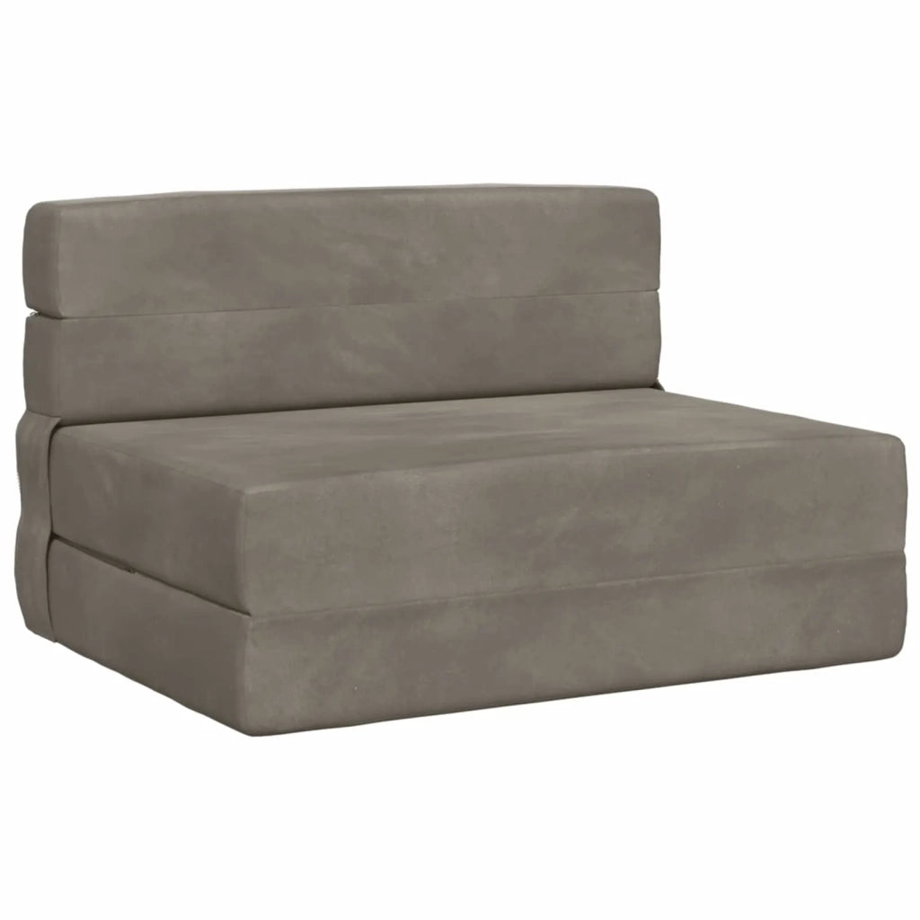 Divano Letto Pieghevole Grigio Chiaro 70 x 72 x 60 cm Tessuto