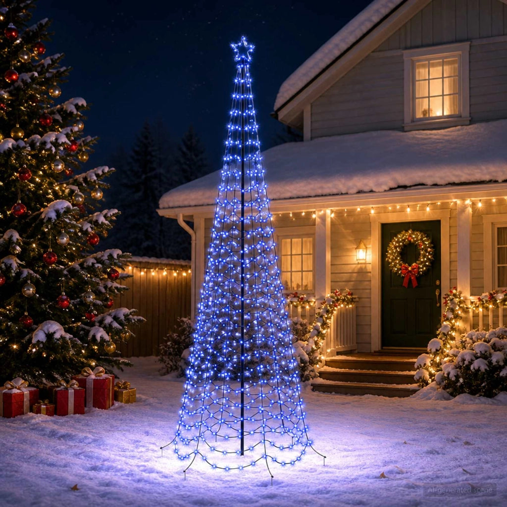 Albero di Natale a spirale LED con picchetto EKENAS 300 cm 42056595