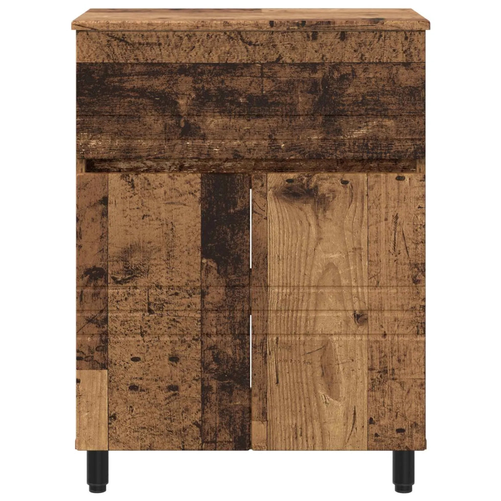 Mobiletto da bagno Legno antico 60 x 35 x 80 cm 889423
