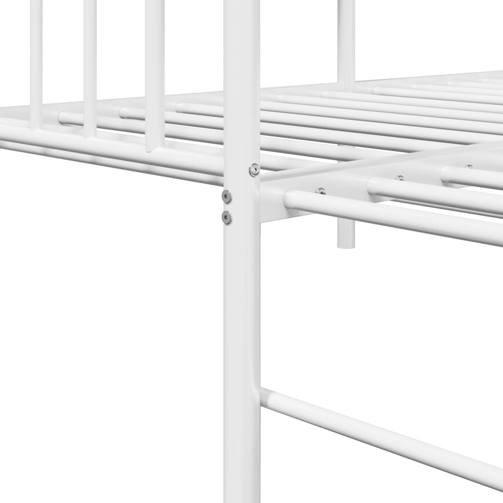 Daybed  con Letto Estraibile Bianco 75x190 cm in Acciaio