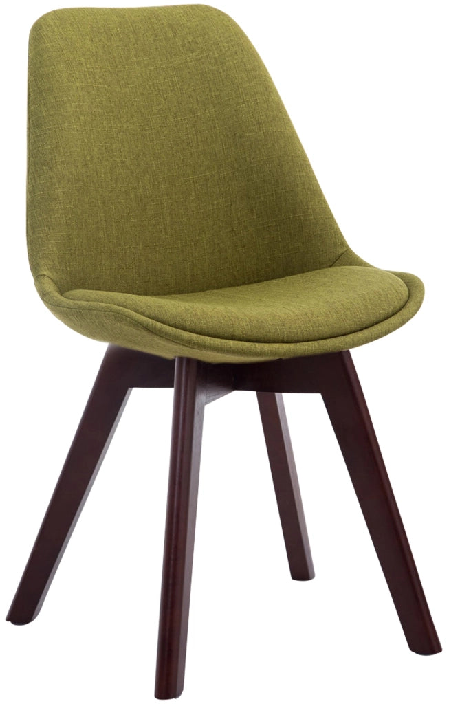 Sedia Borneo Tessuto V2 verde,noce