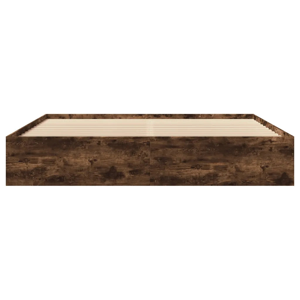 Giroletto senza Materasso Rovere Fumo 200x200 cm in Truciolato 3295629