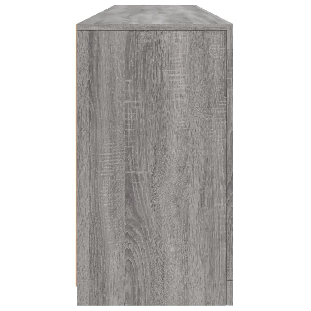 Credenza | Madia | Buffet da pranzo | Armadio da pranzo con Luci LED Grigio Sonoma 162x37x67 cm