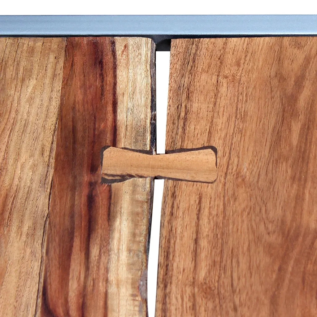 Set Tavolini da Salotto 2 pz in Legno Massello di Acacia 244232
