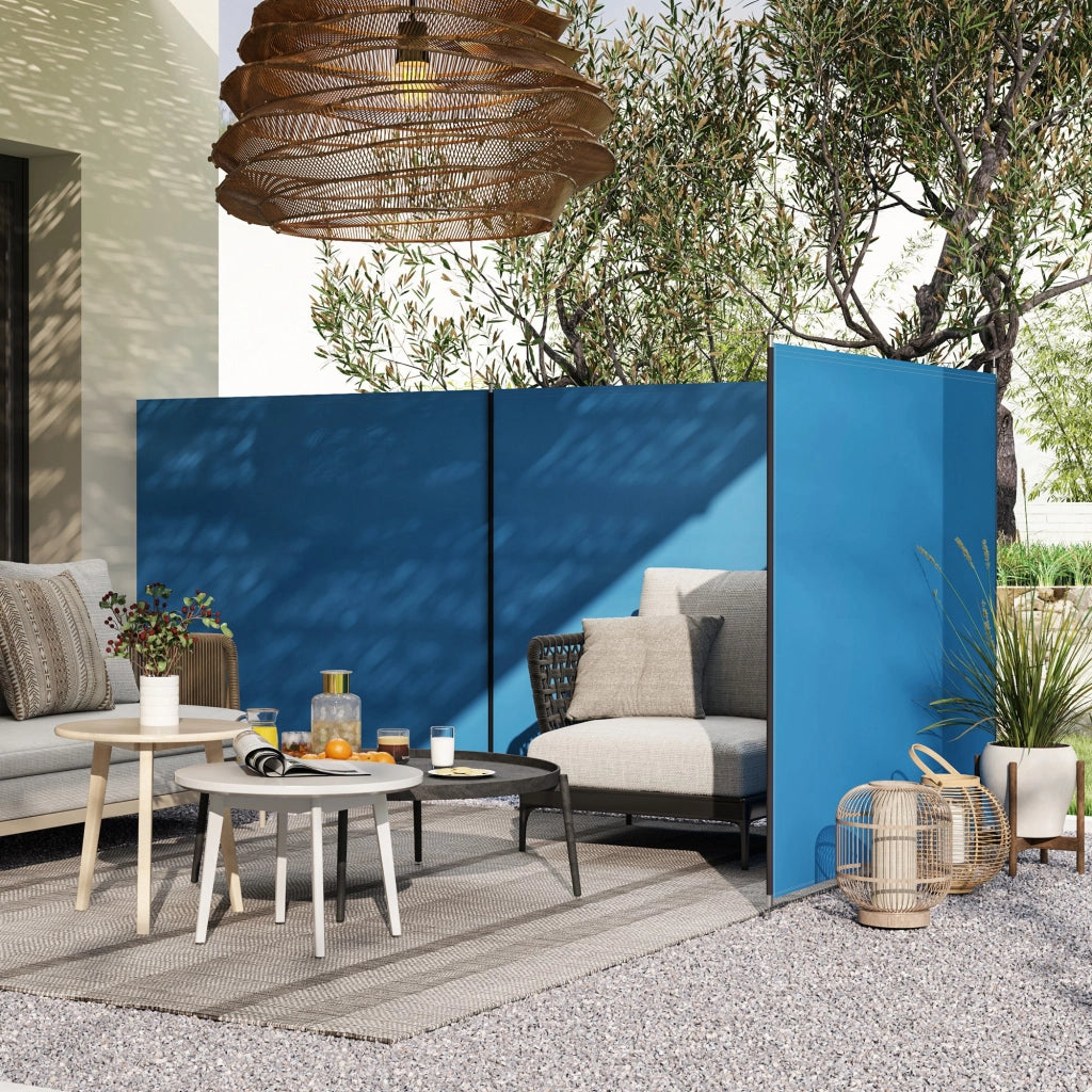 Paravento da giardino pieghevole ¨C zephmum ¨C Blu 540x150 cm