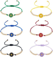 Bracciali in Tessuto Rilasciabili - 6 Pezzi - Madeliefje Emaillo Chiave
