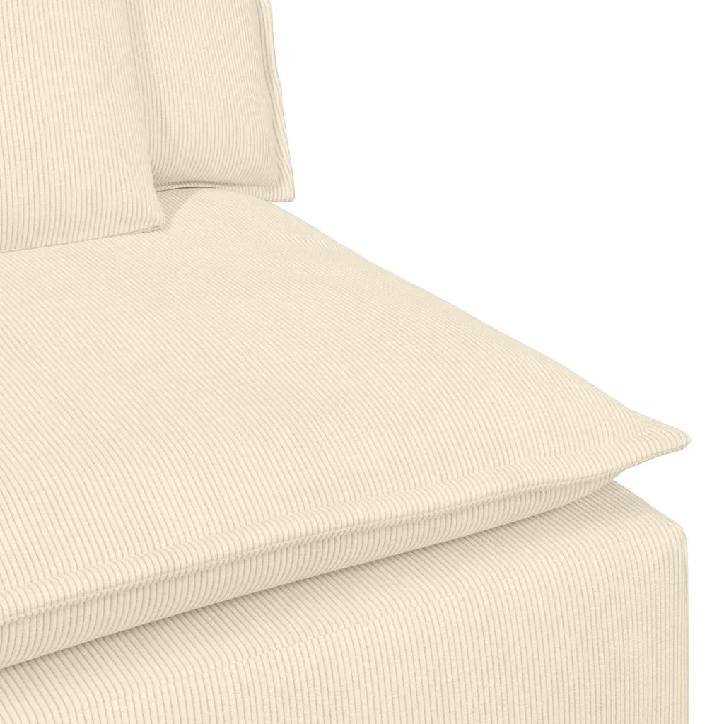 vidaXL Modulo Centrale Divano Modulare con Cuscini Crema 100 cm