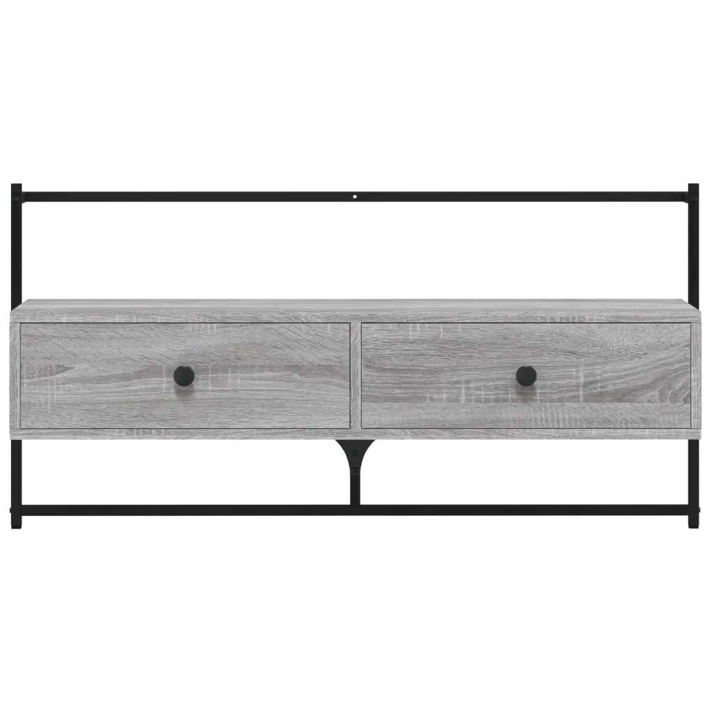 Mobile TV a Muro | Armadietto TV | Mobile Porta TV Grigio Sonoma 100,5x30x51 cm Legno Multistrato