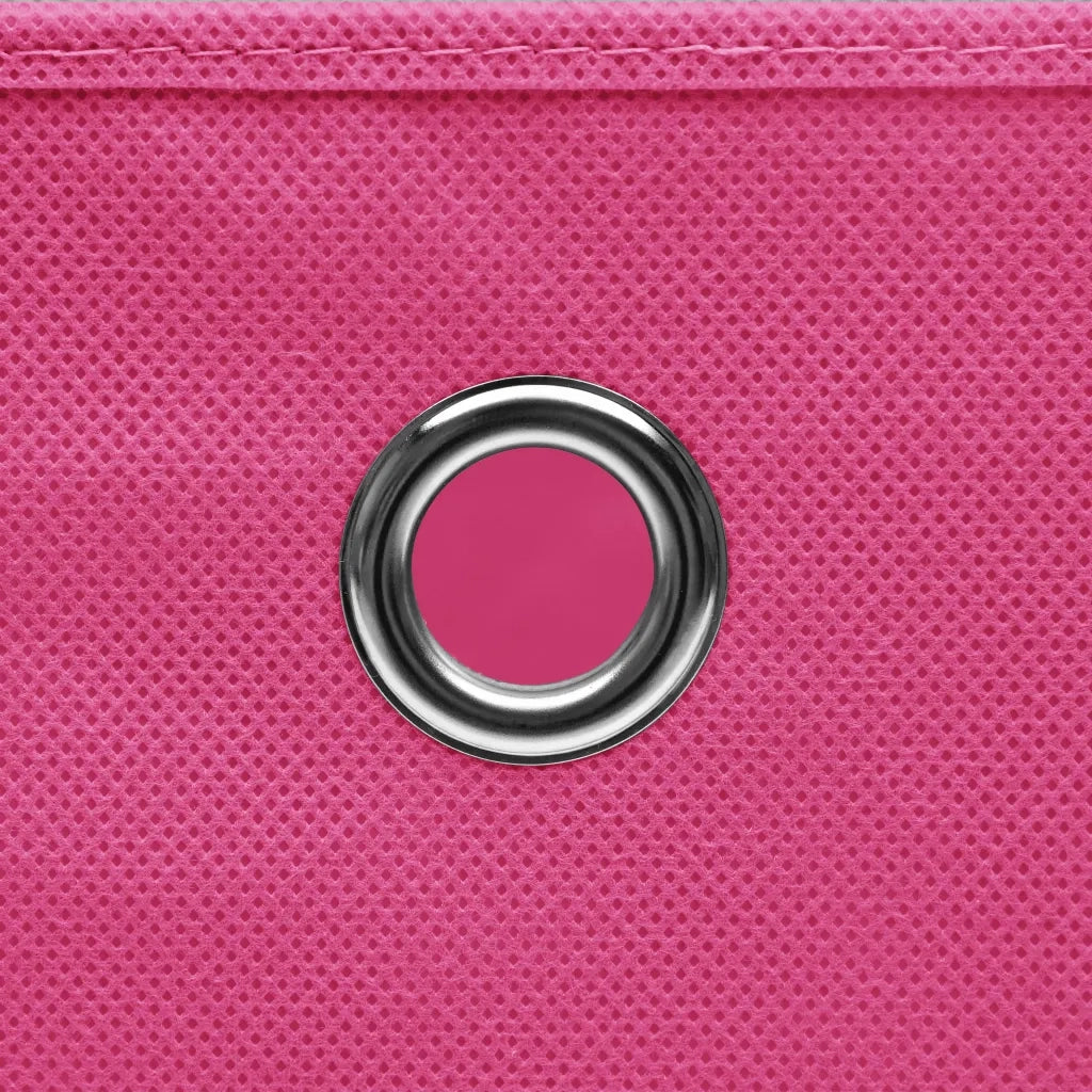 Contenitori 10 pz in Tessuto non Tessuto 28x28x28 cm Rosa