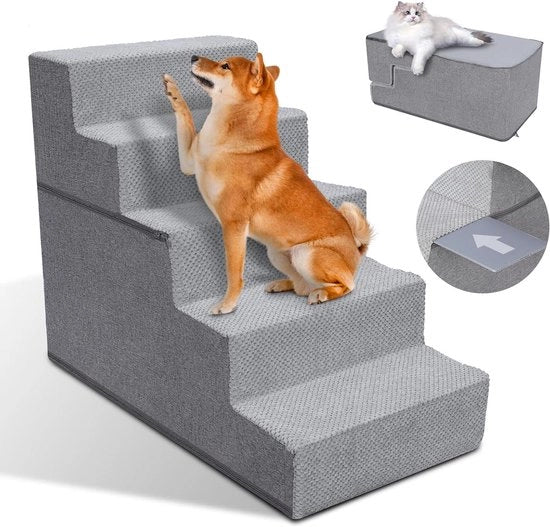 Scale a 5 gradini per piccoli cani - Lavabile e impermeabile