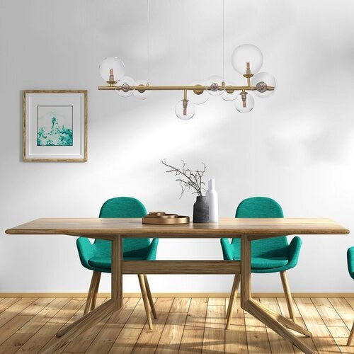 Lampada a sospensione Rabalux Aslov oro 10xG9 vetro