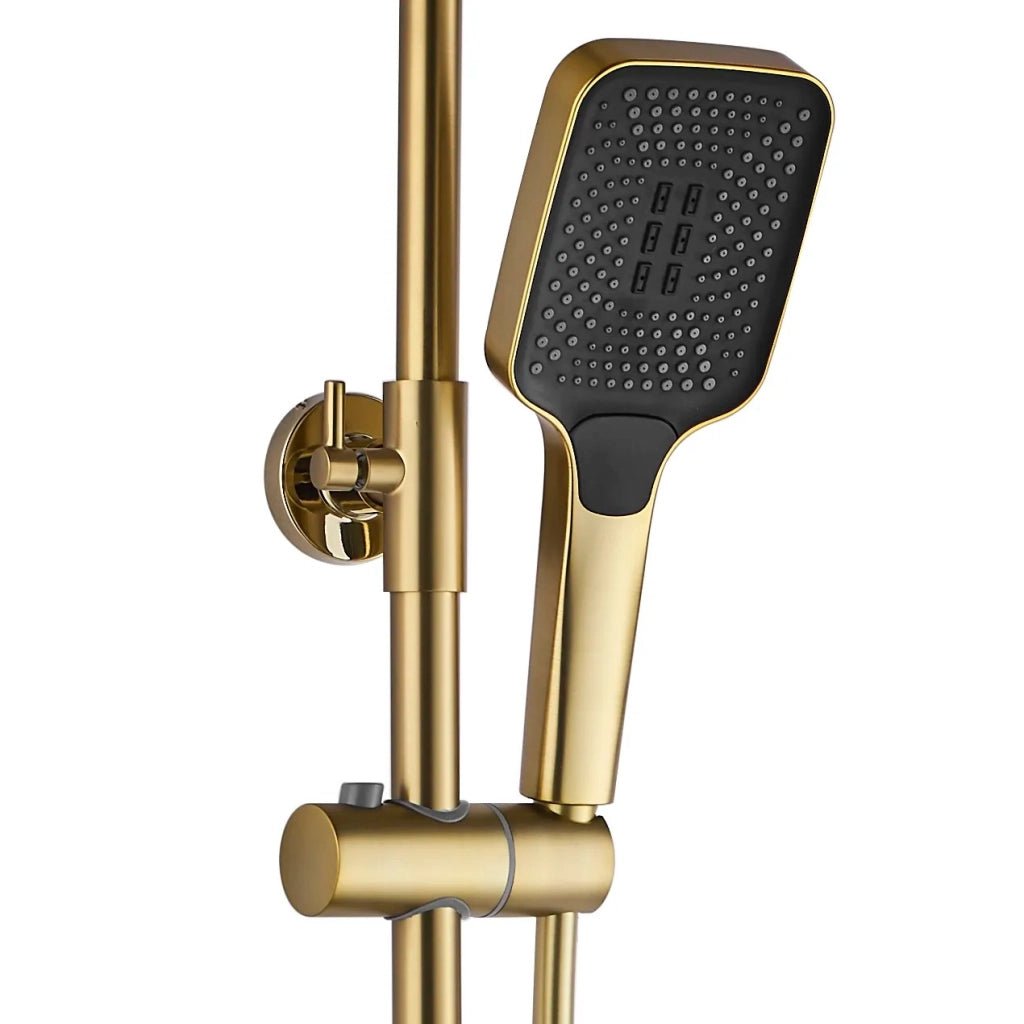 Set Doccia Con Termostato Rea Rob Gold Brush