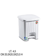 PATTUMIERA CON PEDALINA LT 4,5 ECRU