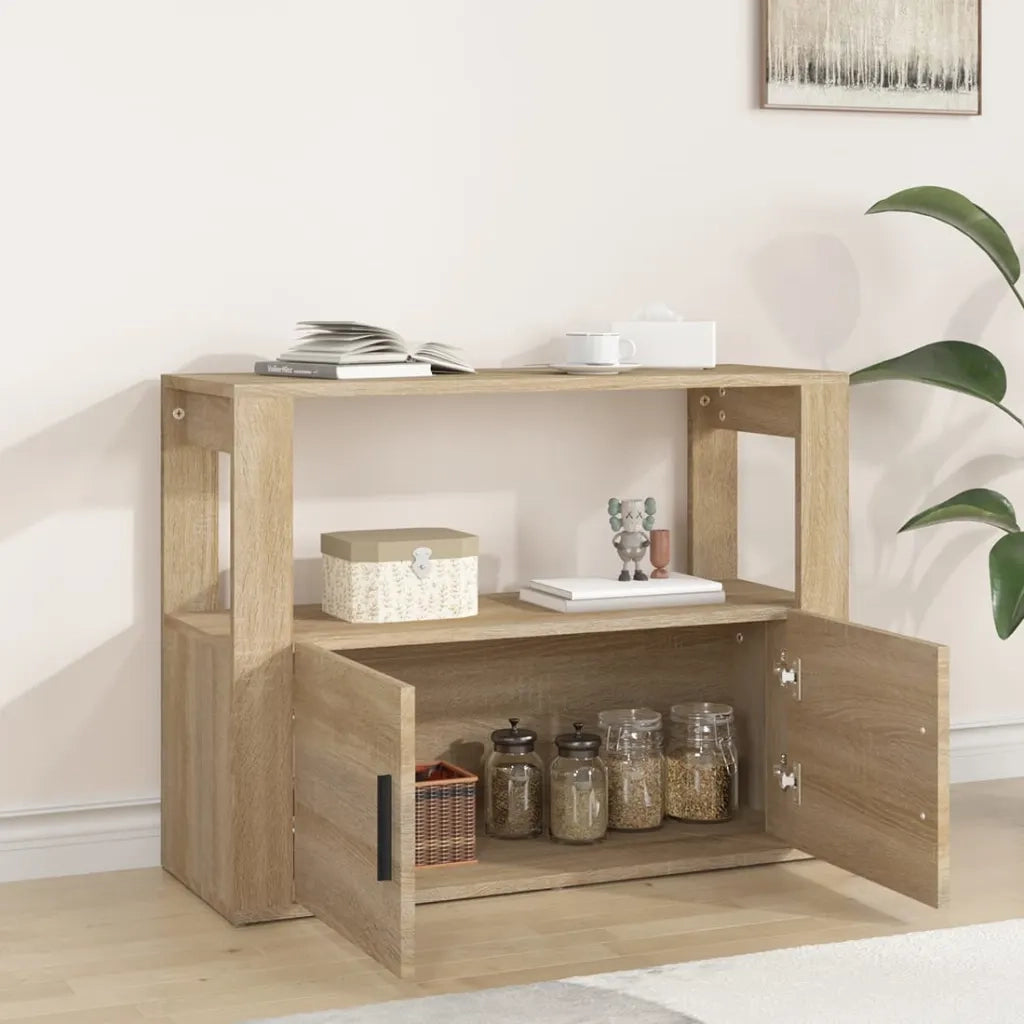 Credenza-Buffet-Armadio da cucina Rovere Sonoma 80x30x60 cm in Legno Multistrato