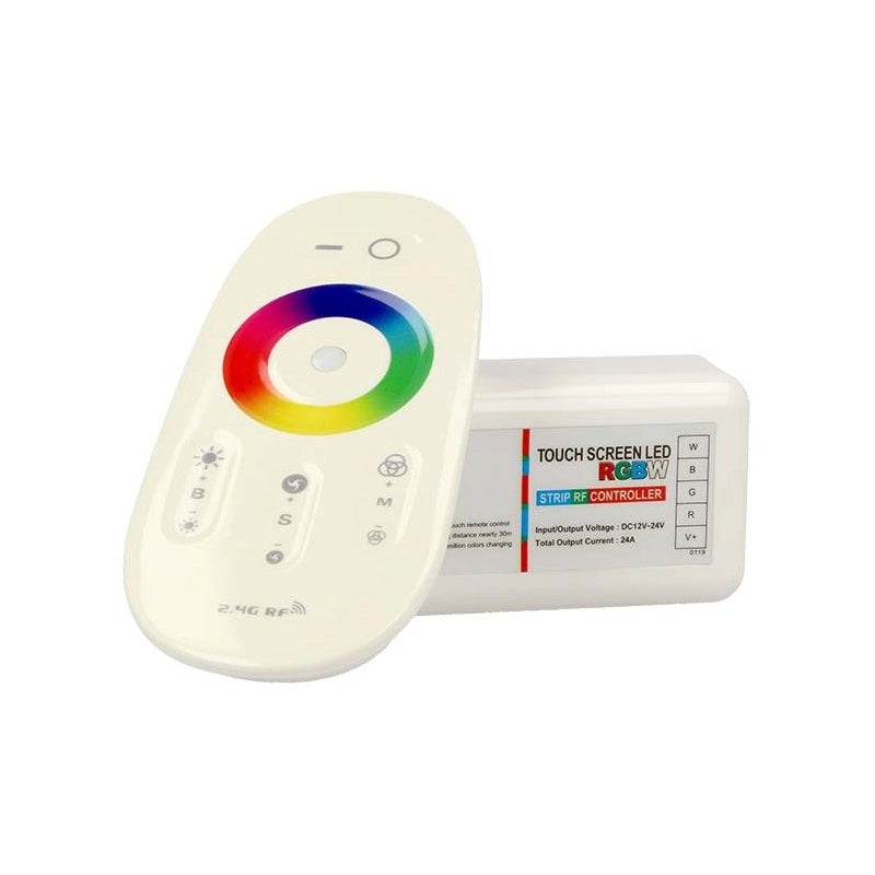 Led Controller Dimmer RGBW RGB+W 4 Canali Telecomando RF Touch 2,4G 12V 24V 6AX4