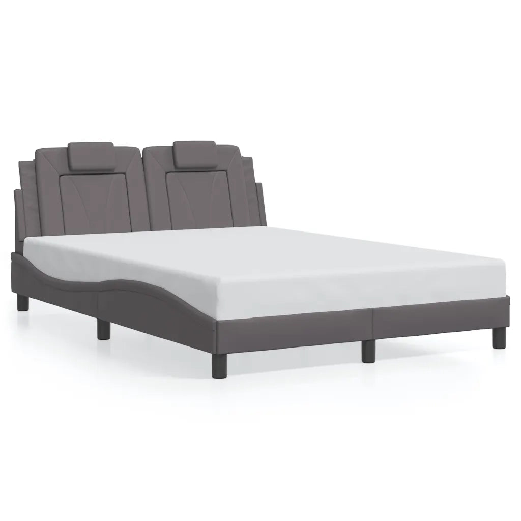Giroletto Viana con LED senza Materasso Grigio 140x190 cm