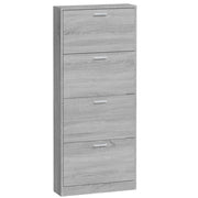 Scarpiera mobile contenitore per scarpe mobile per ingresso/corridoio/soggiorno legno Sonoma 59 x 17 x 150 cm grigio legno ingegnerizzato 02_0022071