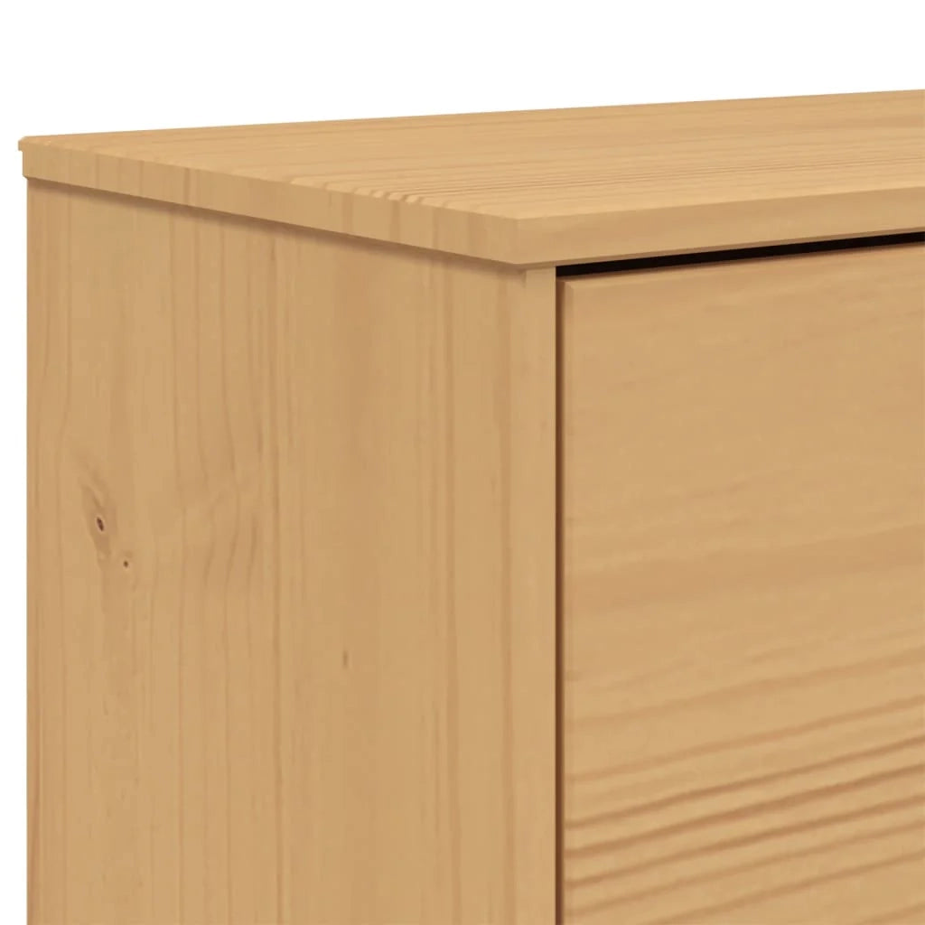 Scarpiera mobile contenitore per scarpe mobile per ingresso/corridoio/soggiorno 55 x 35 x 120 cm legno massello di pino marrone 02_0022033