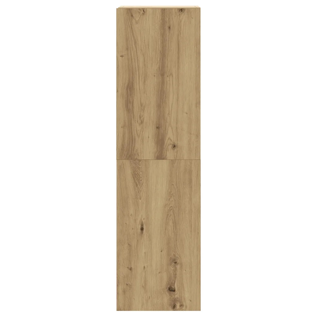 Set Mobile TV 8 pz Montato a Parete Rovere in Legno Multistrato 3329012