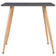 Tavolo da Pranzo Grigio e Rovere 80,5x80,5x73 cm in MDF 248311