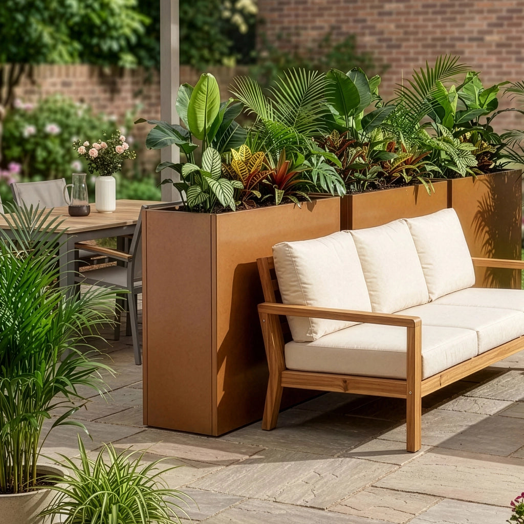 Fioriera Vaargel in Acciaio Portafiori 82x90x30 cm - Marrone casa.pro