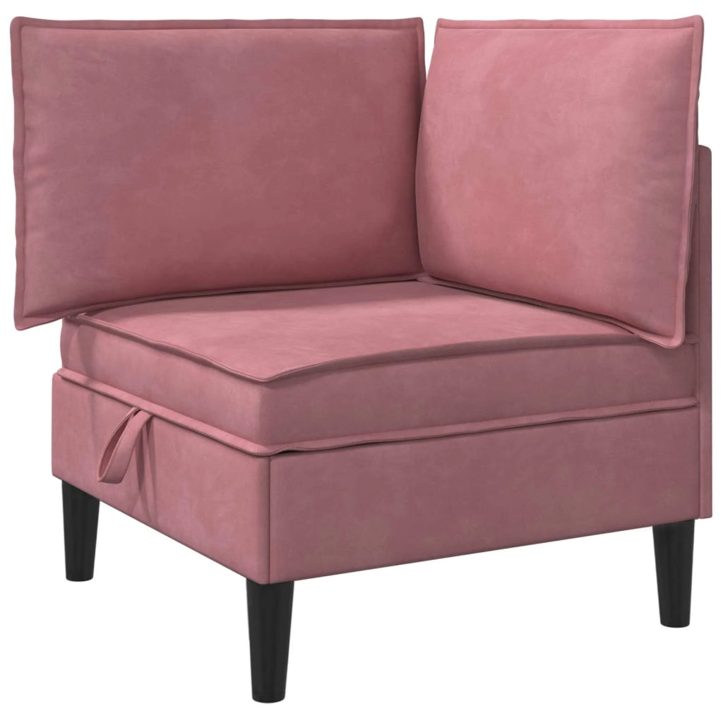 Divano con Stoccaggio Rosa Velluto