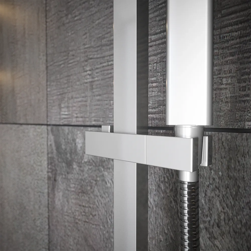 Colonna doccia soffione 20x20 cm in acciaio | Toce