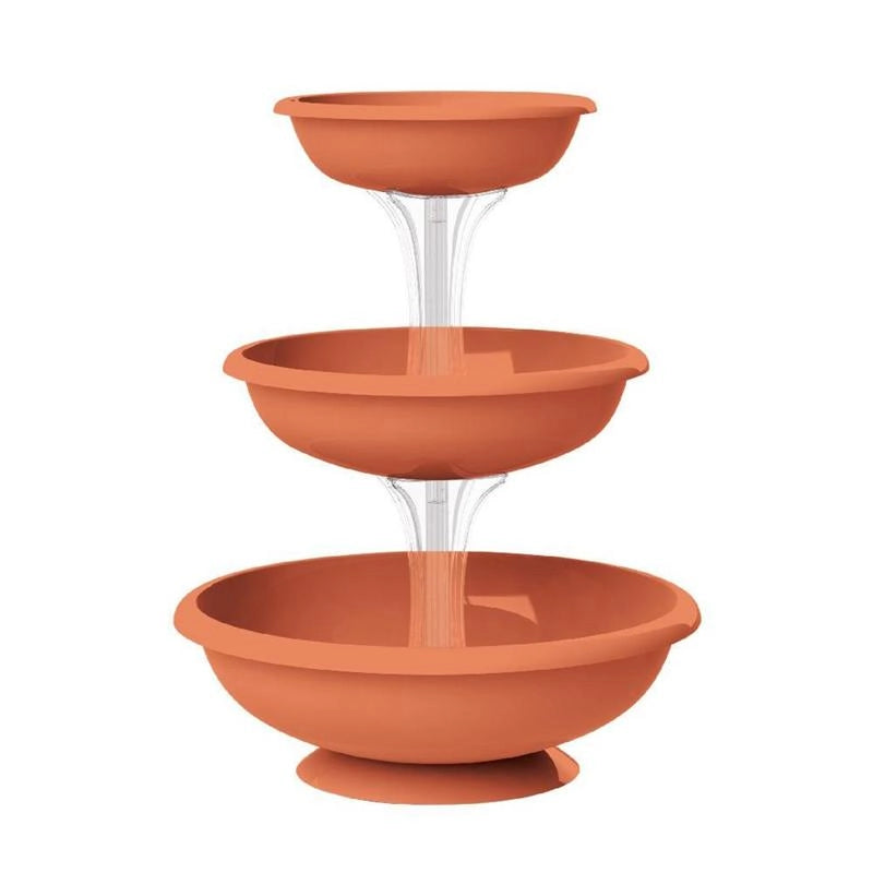 CIOTOLE TRIS FONTANA BAMA  PP TERRACOTTA D.CM 50 H.CM 64